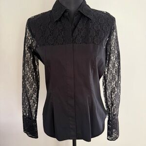 Edward Lace Detail Long Sleeve Women’s Shirt